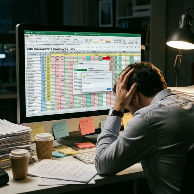 Antes: Caos con Excel